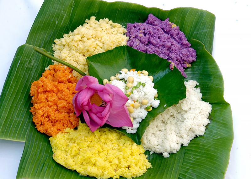 Five colored sticky rice in Ha Giang