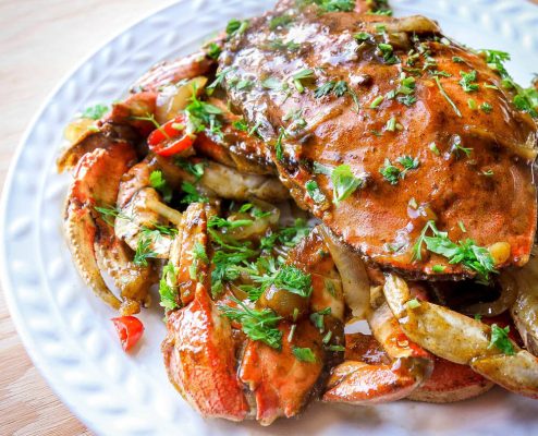 Fried crab with tamarind
