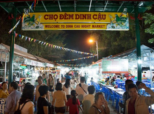 Dinh Cau Night Market - places to go at night in Phu Quoc