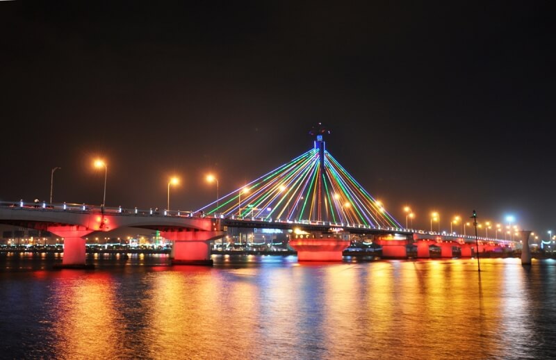 Han River Bridge, the only swing bridge in Vietnam