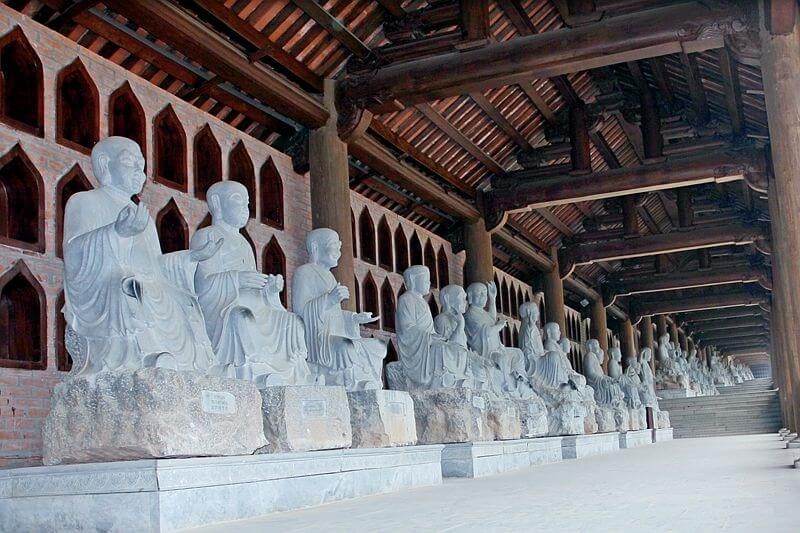 The pagoda has the most Arhat statues in Vietnam
